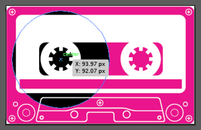 cassette SVG in Illustrator